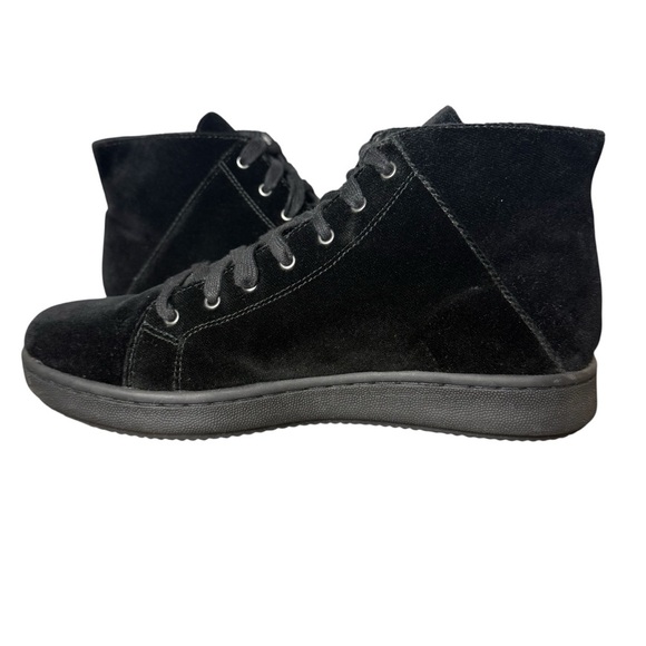 Eileen Fisher Women’s Black Sneakers High Top Game4 Velour Size 9.5 Fashion EUC - Picture 6 of 8